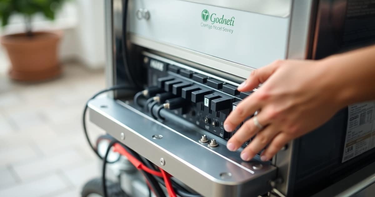 Détails techniques et installation du système énergétique — ouvrir camion de glace guide
