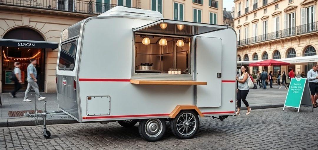 remorque glaces stand mobile