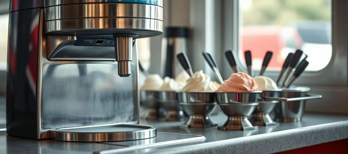 Équipement et mécanisme de distribution — machine glace italienne camion