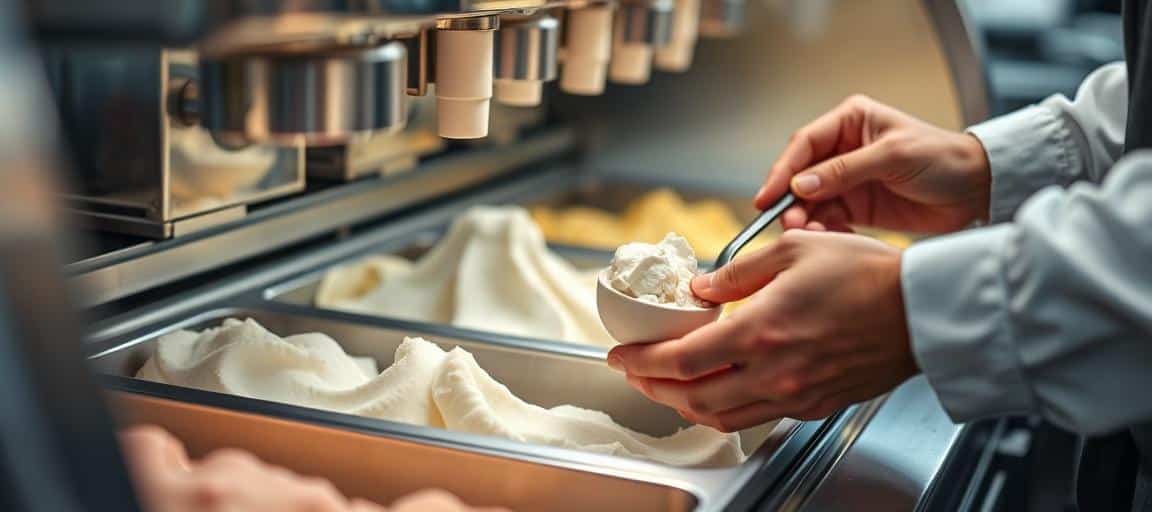 Intégration technique des sorbets — machine glace italienne camion