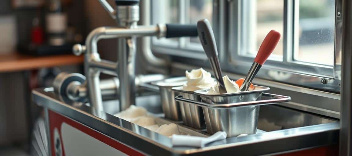 Détails techniques et mécanisme de distribution — machine glace italienne camion