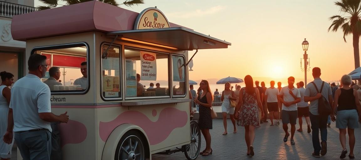 En situation : vendre avec la bonne machine — machine glace italienne camion