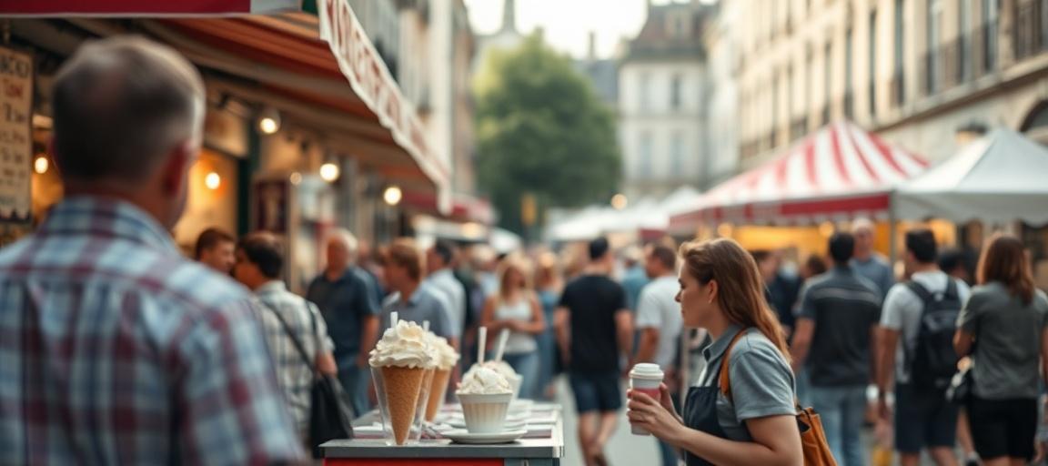 Valider le potentiel commercial en situation — machine glace italienne camion