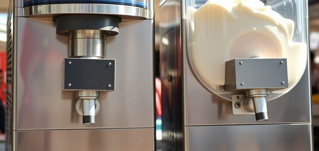 machine glace gravite ou pompe