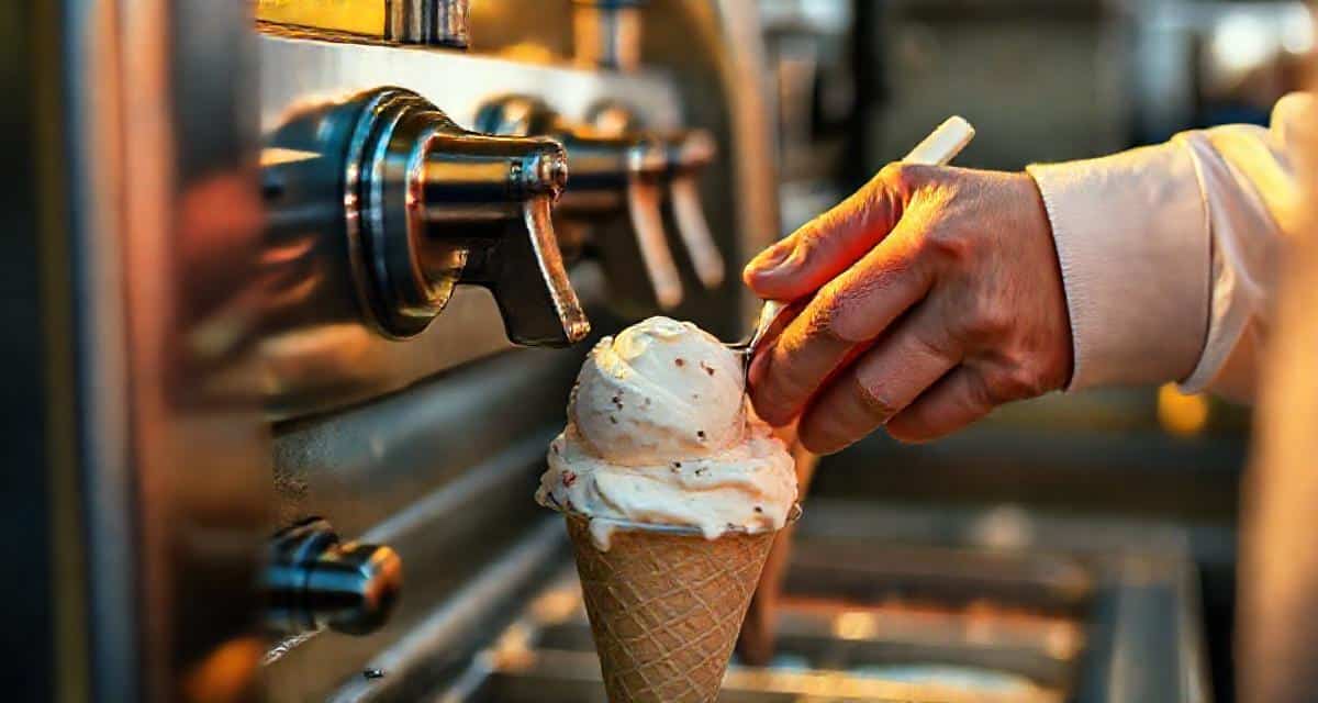 Machine à glace italienne et préparation des saveurs alternatives — machine glace italienne camion