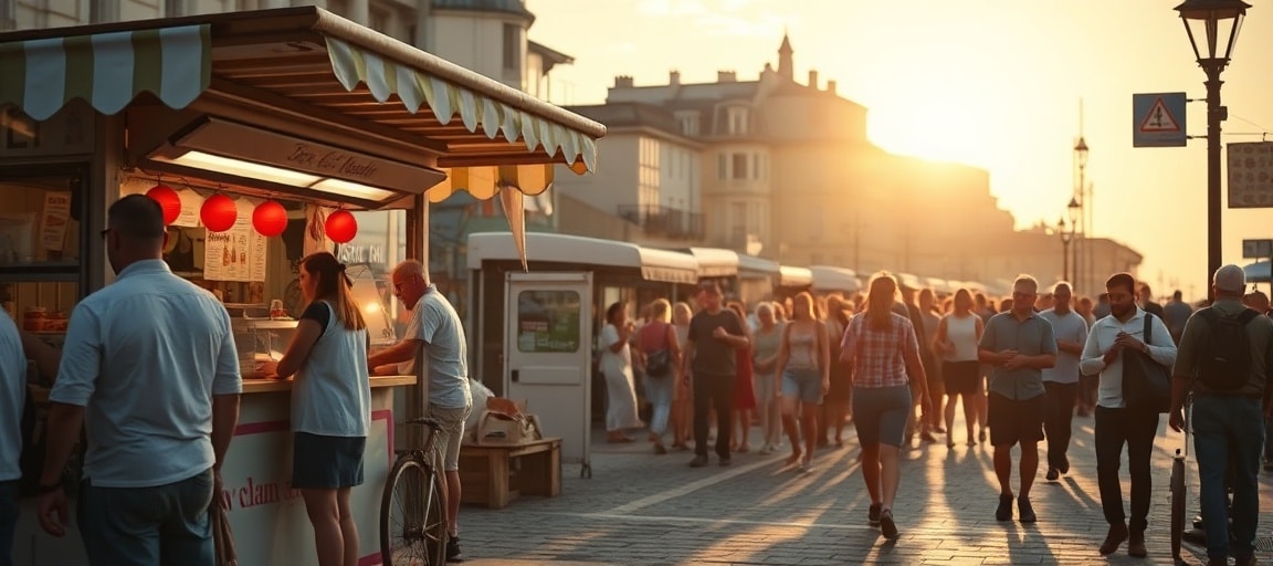 Optimisation en situation de vente — machine glace italienne camion