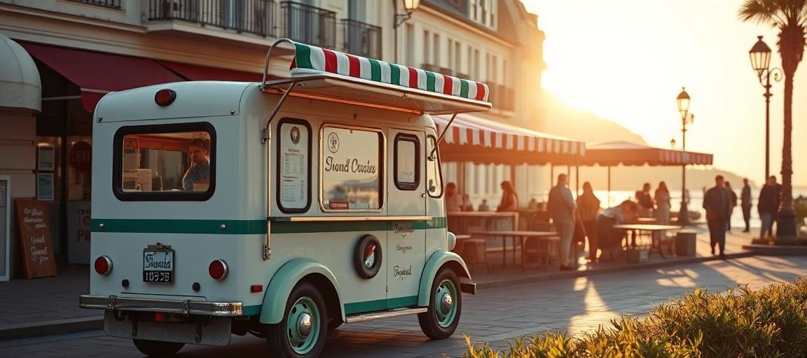 Instagram pour un camion de glace : vue d'ensemble — machine glace italienne camion