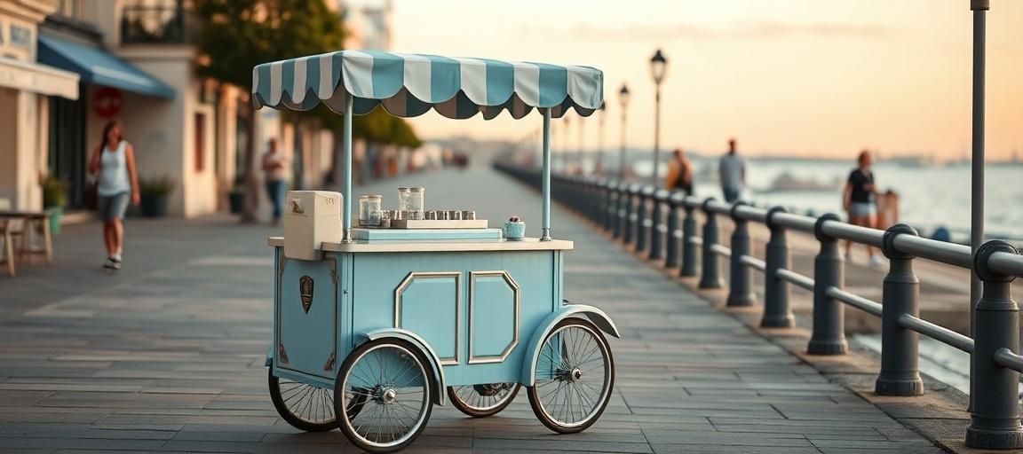 Débuter avec un petit format mobile — machine glace italienne camion