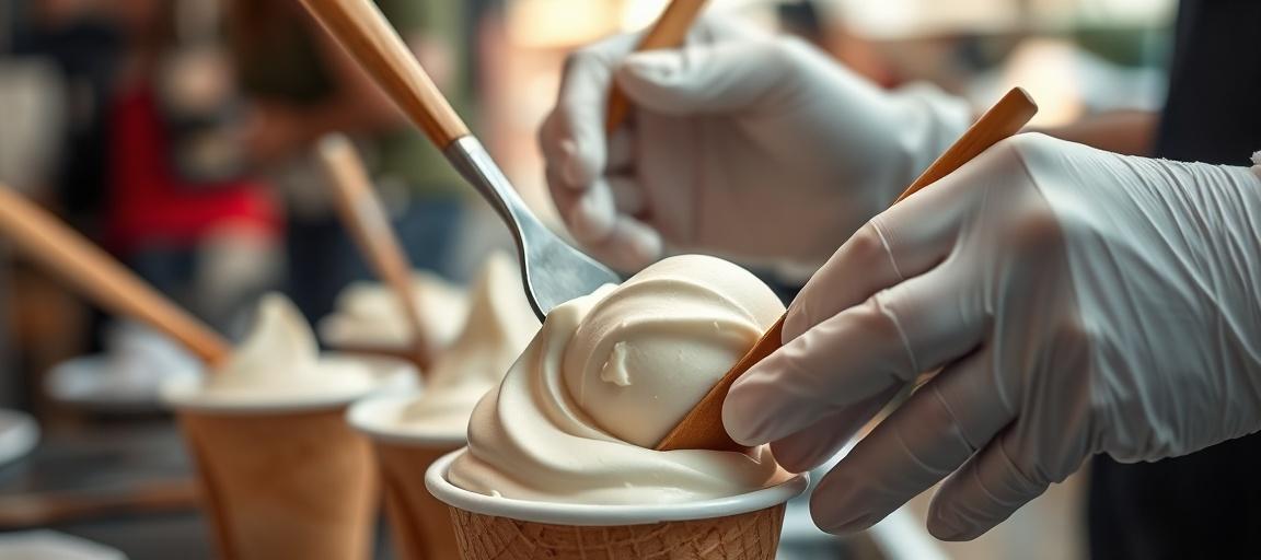 L'art de préparer le mix parfait — machine glace italienne camion