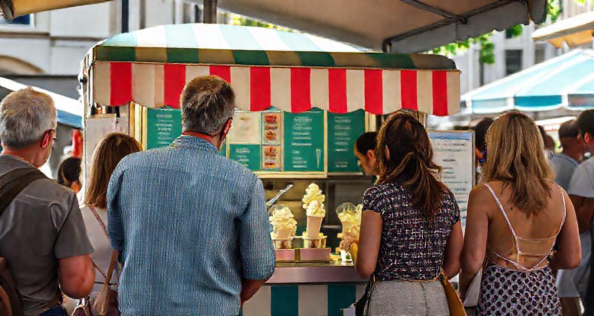Situation de vente en conformité réglementaire — machine glace italienne camion